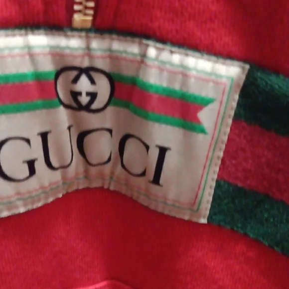 Gucci Red Sweatshirt with Green and Black Accents - Picture 2 of 7